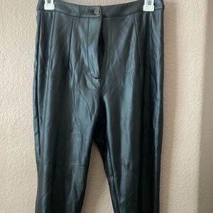 Faux leather pants